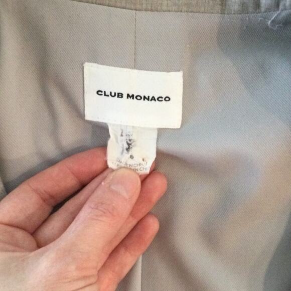 Club Monaco Long Single-Breasted Blazer Mens Size Medium M Grey Corporate READ - Picture 2 of 10